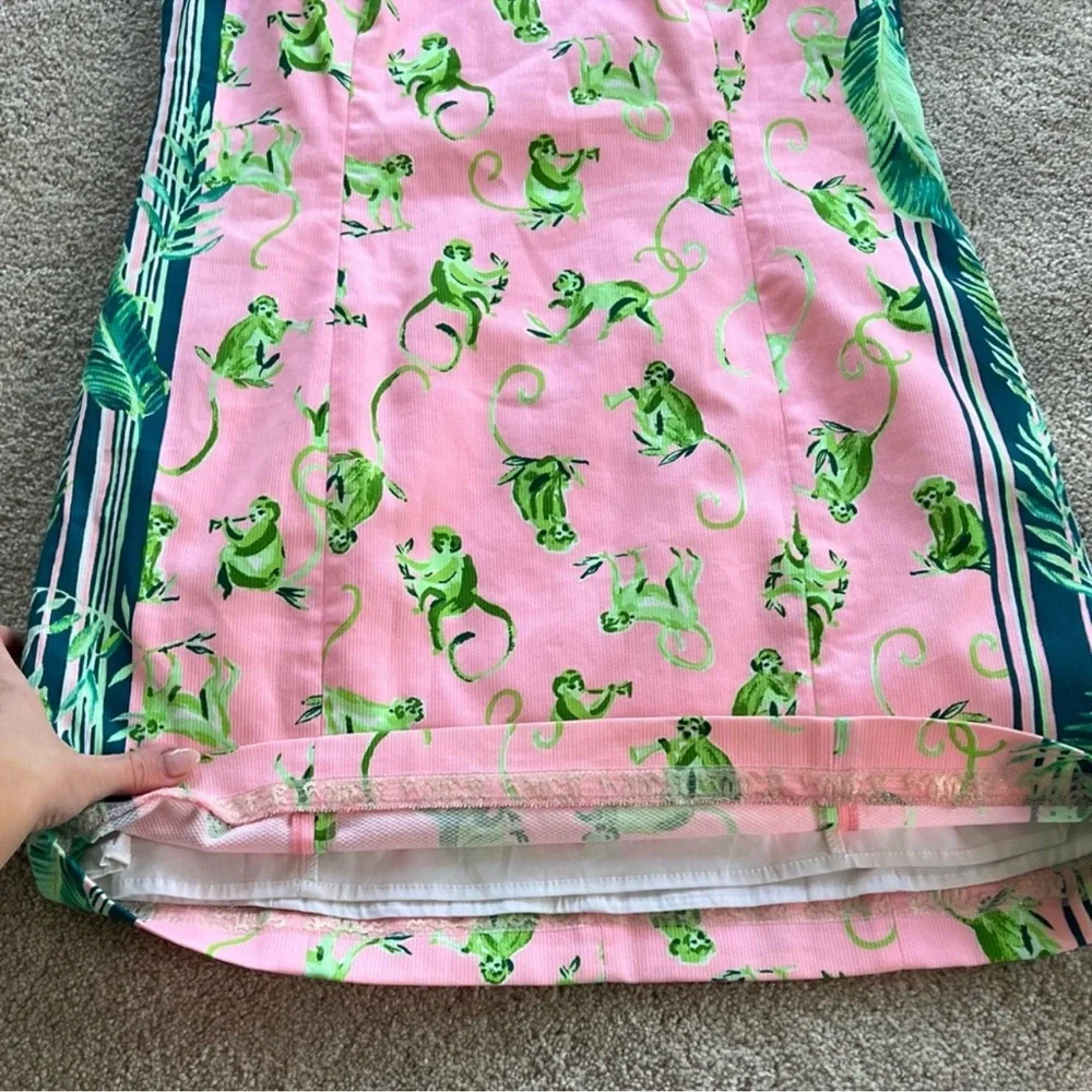 Lilly Pulitzer Pink One-Shoulder Tropical Print Dress - Picture 6 of 7
